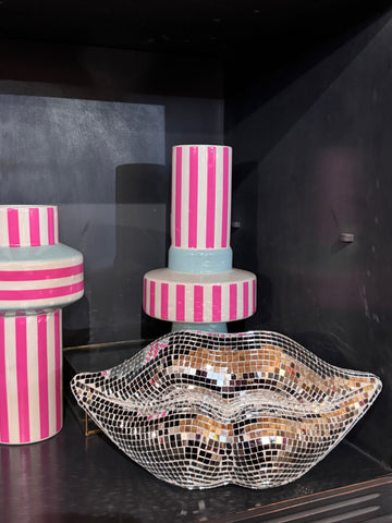 Adorno Labios “Disco” plateado