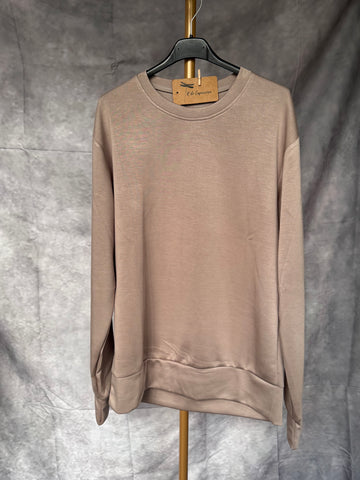 Sudadera básica beige