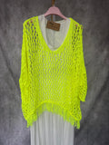 Jersey calado amarillo flúor
