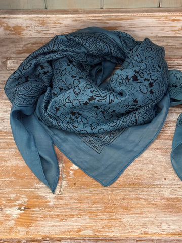 Pañuelo algodón azul