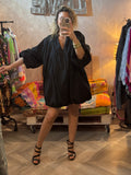 Vestido globo negro