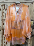 Blusa Palmeras naranja