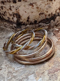 Pulsera Budista / Pan de Oro / DOBLE TRES COLORES