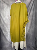 Camisa larga flores pistacho