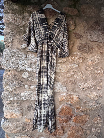 Vestido largo seda