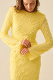 Vestido volantes amarillo