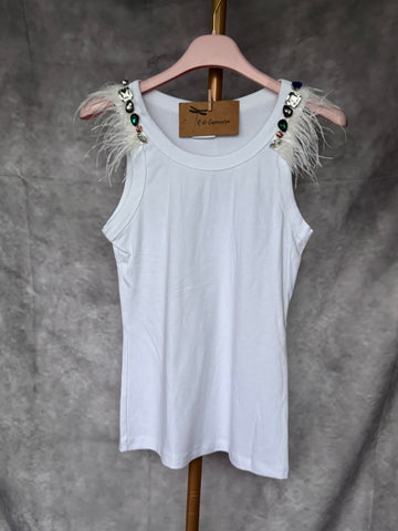 Top plumas hombros