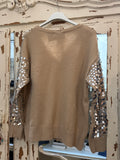 Jersey Camel lentejuelas