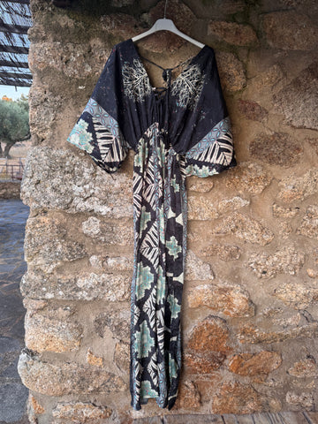 Vestido largo seda