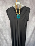 Vestido largo viscosa negro