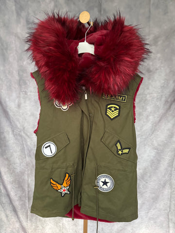 Chaleco parches rojo