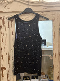 Top brillos negro