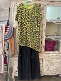 Camiseta oversize print amarilla