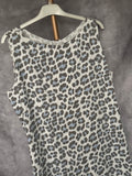 Camiseta asimétrica print azul