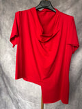 Camiseta cuello caído roja