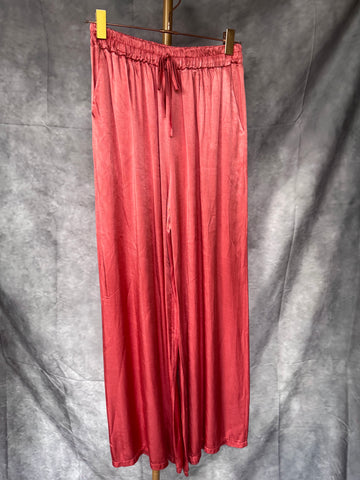 Pantalón viscosa rojizo