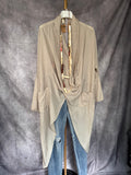Túnica tencel beige