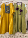 Vestido globo verde