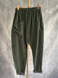 Pantalón baggy pana Kaki