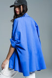 Camisa Oversize azul