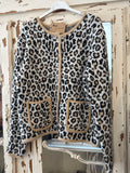 Chaqueta punto animal print