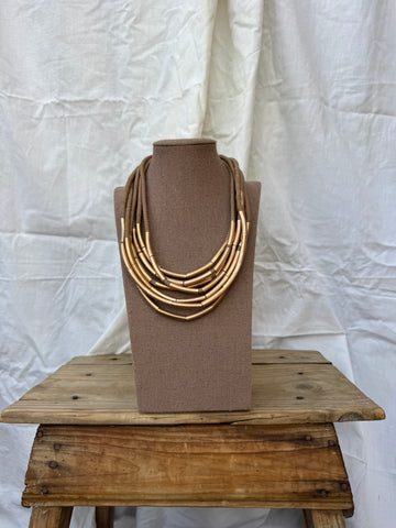 Collar multi taupe