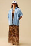 Camisa Oversize azul