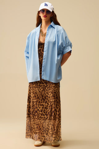 Camisa Oversize azul