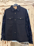 Camisa/ Sobrecamisa lentejuelas negra