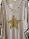 Camiseta Estrella beige