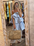 Vestido corto volantes