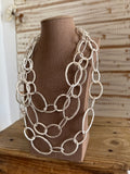 Collar eslabones metal plateado