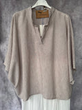 Blusa brillos beige