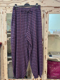 Pantalón cuadros morados