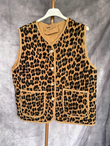 Chaleco print mostaza