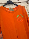 Sudadera larga abertura naranja