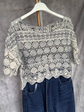Top croché Azul