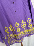 Blusa morada con bordados