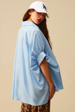 Camisa Oversize azul