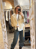 Biker polipiel crema