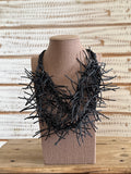 Collar doble flecos negro