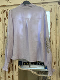 Blusa lila bordados dorados