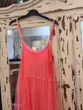 Vestido tul coral