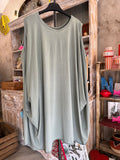 Camiseta larga kaki