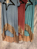 Vestido Boho lentejuelas granate