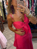 Vestido rosa lazo