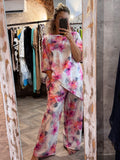 Conjunto estampado rosa