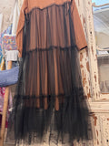 Vestido largo con tul