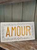 Placa decorativa Amour Blanco