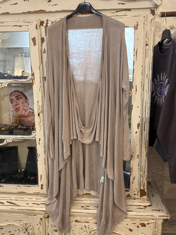 Jersey asimétrico camel